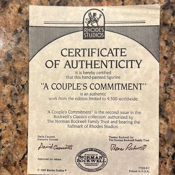Limited edition “A Couple’s Commitment” in Rockwell’s Classics Collection - Picture 13 of 14